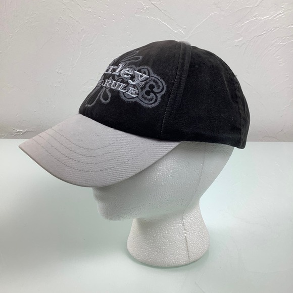 Harley Davidson Harley Girls Rule Hat Baseball cap SZ OSFA EUC - Picture 3 of 10